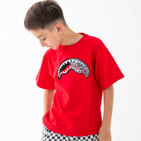 SKETCH SHARK RED OVER T-SHIRT