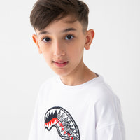 SKETCH SHARK WHITE OVER T-SHIRT