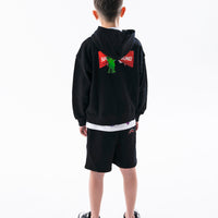 SHOW THE SHARK BLACK OVER FULL ZIP HOODIE