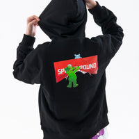 SHOW THE SHARK BLACK OVER FULL ZIP HOODIE