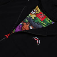 SHOW THE SHARK BLACK OVER FULL ZIP HOODIE