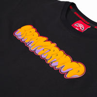 MAKES THE WORLD GO ROUND BLACK OVER T-SHIRT