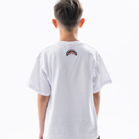 MAKES THE WORLD GO ROUND WHITE OVER T-SHIRT