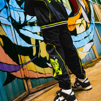 GRAFFITI BEAR BAGGY PANTS BLK