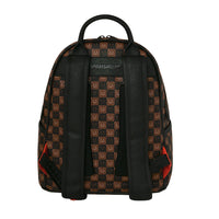 SHARKS IN PARIS WTF BUBBLE BROWN CHECK SAVAGE BACKPACK