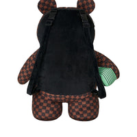 SHARKS IN PARIS WTF BUBBLE BROWN CHECK MONEYBEAR BACKPACK