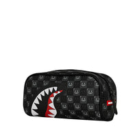 SHARKS IN PARIS WTF BUBBLY BLACK CHECK POUCH