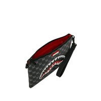 SHARKS IN PARIS WTF BUBBLY BLACK CHECK CROSSOVER CLUTCH