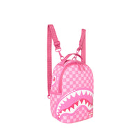 PINK NEW CHECK FACES MINI BACKPACK
