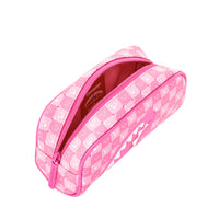 PINK NEW CHECK FACES POUCH