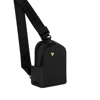 BLACKED OUT EMBOSSED GOLD TOOTH BACKPACK SLING