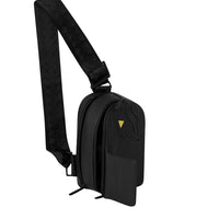 BLACKED OUT EMBOSSED GOLD TOOTH BACKPACK SLING