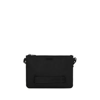 BLACKED OUT EMBOSSED GOLD TOOTH CROSSOVER CLUTCH