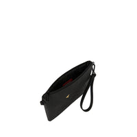 BLACKED OUT EMBOSSED GOLD TOOTH CROSSOVER CLUTCH