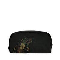 SHARK CENTRAL BLACK NYLON CAMO EMBOSSED SHARK POUCH
