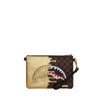 SHARKS IN PARIS GOLD DRIP CROSSOVER CLUTCH