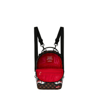 SHARKS IN PARIS WTF BUBBLE BROWN CHECK MINI BACKPACK