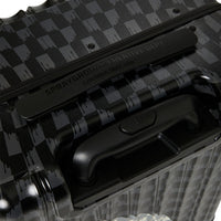 BLACK AND WHITE DRIP CHECK SHARK CARRY-ON LUGGAGE