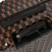 SHARKS IN PARIS WTF BUBBLE BROWN CHECK CARRY-ON LUGGAGE