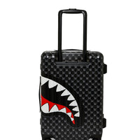 SHARKS IN PARIS WTF BUBBLY BLACK CHECK CARRY-ON LUGGAGE