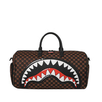 SHARKS IN PARIS WTF BUBBLE BROWN CHECK DUFFLE