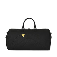 BLACKED OUT EMBOSSED GOLD TOOTH DUFFLE