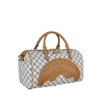 EMBOSSED CREAM CHECK MINI DUFFLE