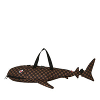 SHARKS IN PARIS WTF BUBBLE BROWN CHECK SHARK DUFFLE