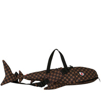 SHARKS IN PARIS WTF BUBBLE BROWN CHECK SHARK DUFFLE