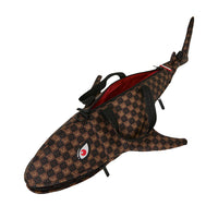 SHARKS IN PARIS WTF BUBBLE BROWN CHECK SHARK DUFFLE