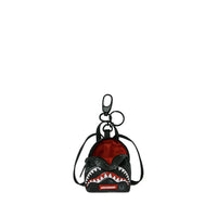 SHARKS IN PARIS WTF BUBBLY BLACK CHECK BACKPACK KEYCHAIN