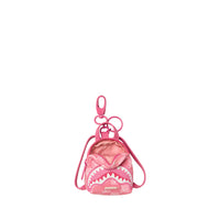 PINK NEW CHECK FACES BACKPACK KEYCHAIN