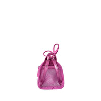 METALLIC PINK METALLIC DRIP BACKPACK KEYCHAIN