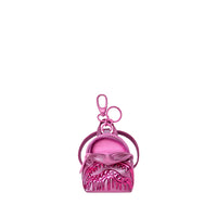 METALLIC PINK METALLIC DRIP BACKPACK KEYCHAIN