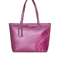 METALLIC PINK METALLIC DRIP TOTE