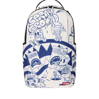 BLUE INK DOODLE BACKPACK