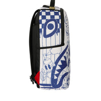 BLUE INK DOODLE BACKPACK