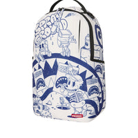BLUE INK DOODLE BACKPACK