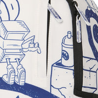 BLUE INK DOODLE BACKPACK