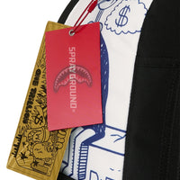BLUE INK DOODLE BACKPACK