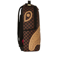 EMBOSSED CHECK BROWN BACKPACK