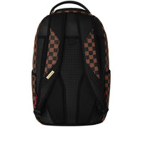 EMBOSSED CHECK BROWN BACKPACK