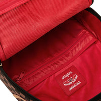 EMBOSSED CHECK BROWN BACKPACK