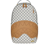 EMBOSSED CREAM CHECK BACKPACK