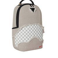 CREAM DENIM TEAR SHARK BACKPACK