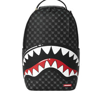 SHARKS IN PARIS WTF BUBBLY BLACK CHECK BACKPACK