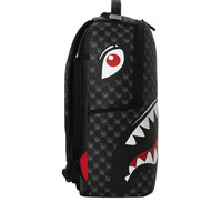 SHARKS IN PARIS WTF BUBBLY BLACK CHECK BACKPACK