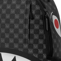 SHARKS IN PARIS WTF BUBBLY BLACK CHECK BACKPACK