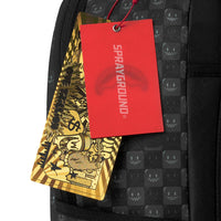 SHARKS IN PARIS WTF BUBBLY BLACK CHECK BACKPACK