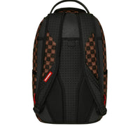 SHARKS IN PARIS WTF BUBBLE BROWN CHECK BACKPACK